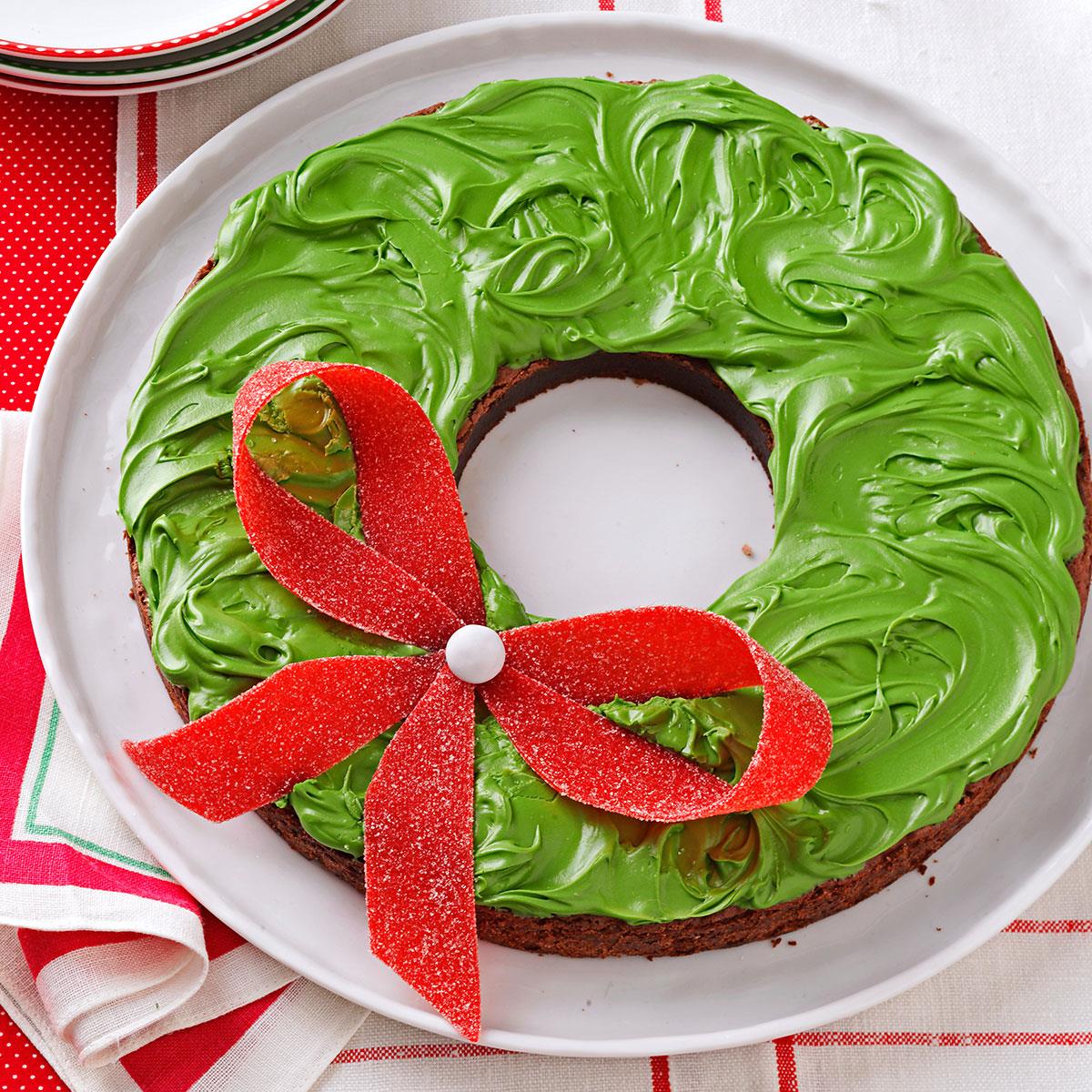 Holiday Wreath Brownies image