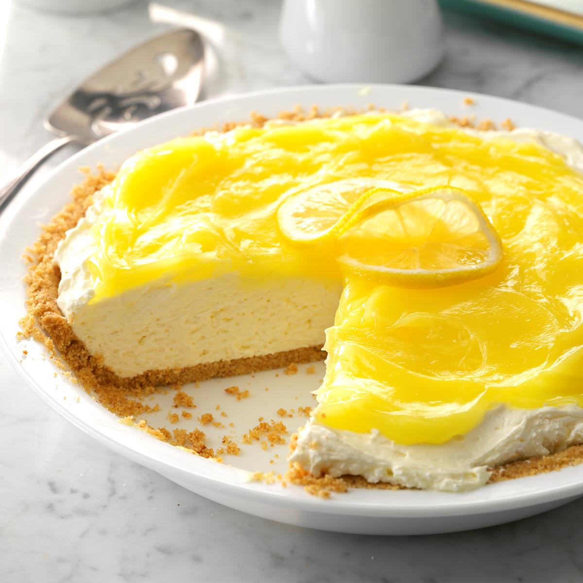 Lemon Cake Pie - One Hot Oven