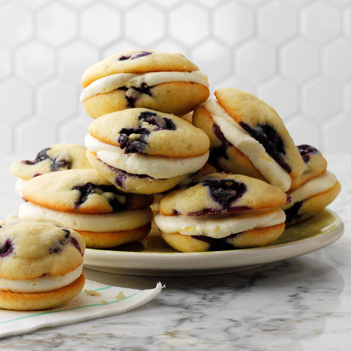 Lemon Blueberry Whoopie Pies Recipe How To Make It Taste Of Home