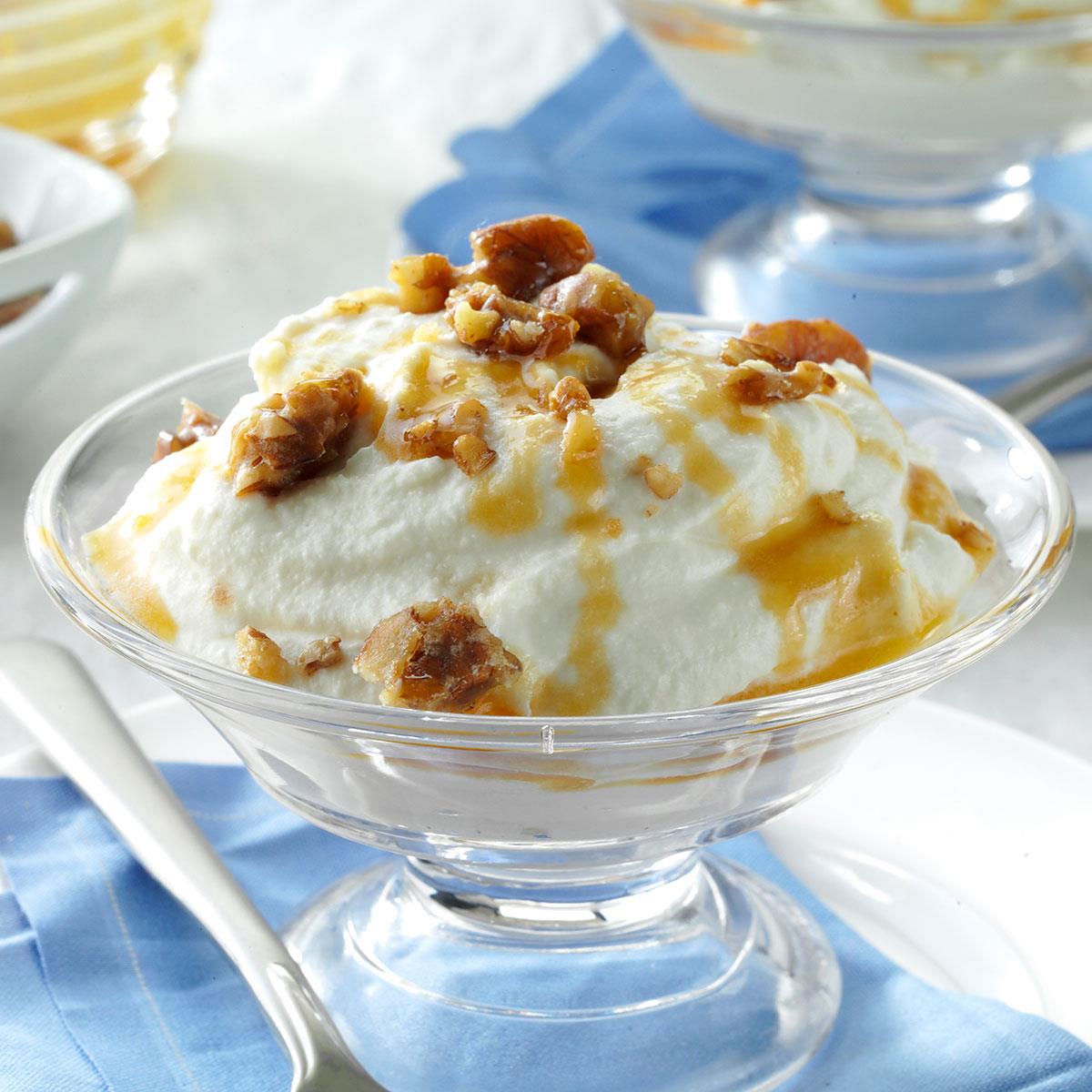 Maple Ricotta Mousse with Candied Pecans_image