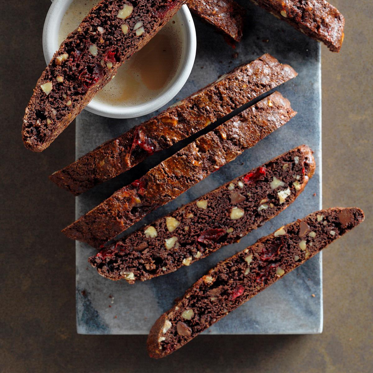 Mexican Chocolate Walnut-Cherry Biscotti image