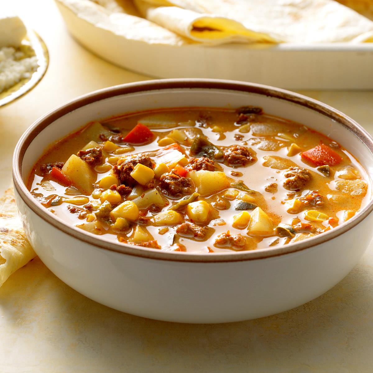 Mexican Chorizo and Corn Soup image