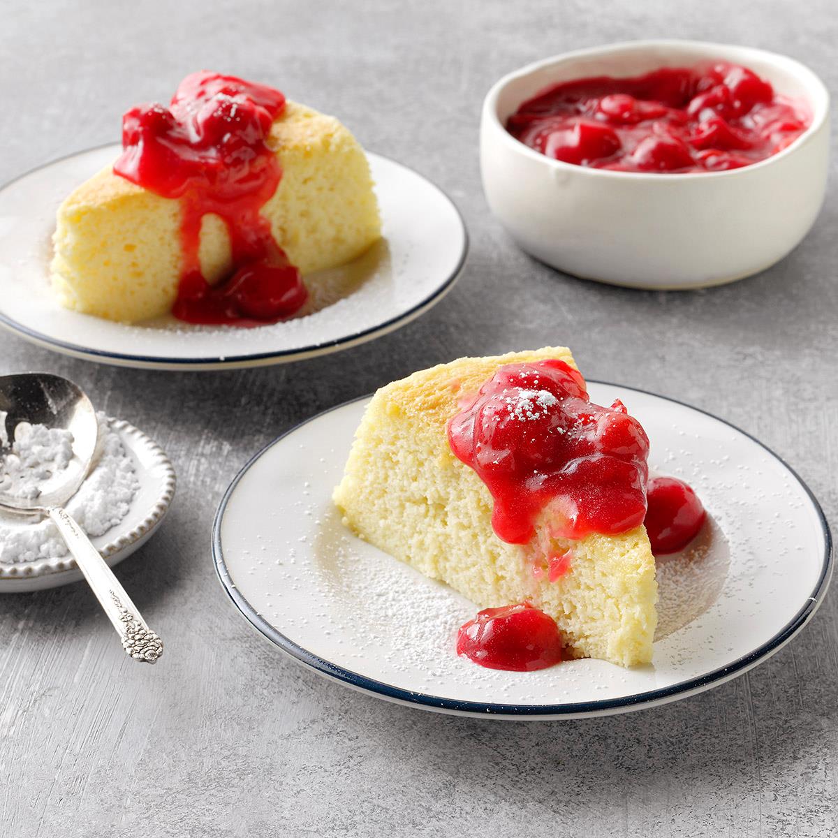 Michigan Cherry Japanese-Style Cheesecake-image