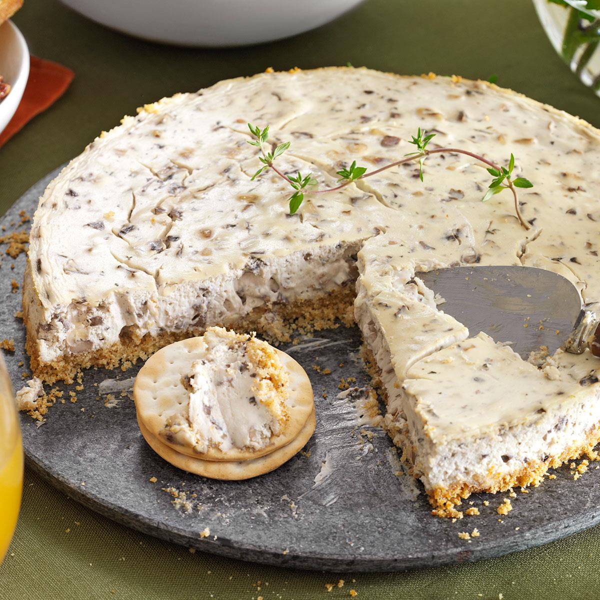 Mushroom Walnut Thyme Cheesecake Recipe Taste Of Home