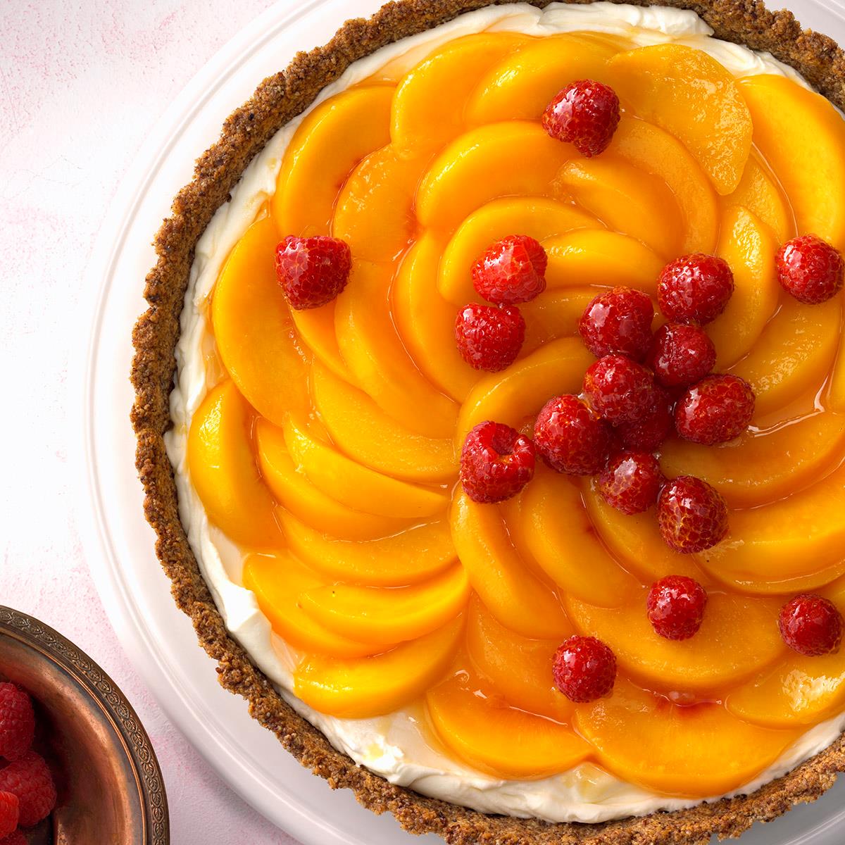 Peaches 'n' Cream Raspberry Tart image