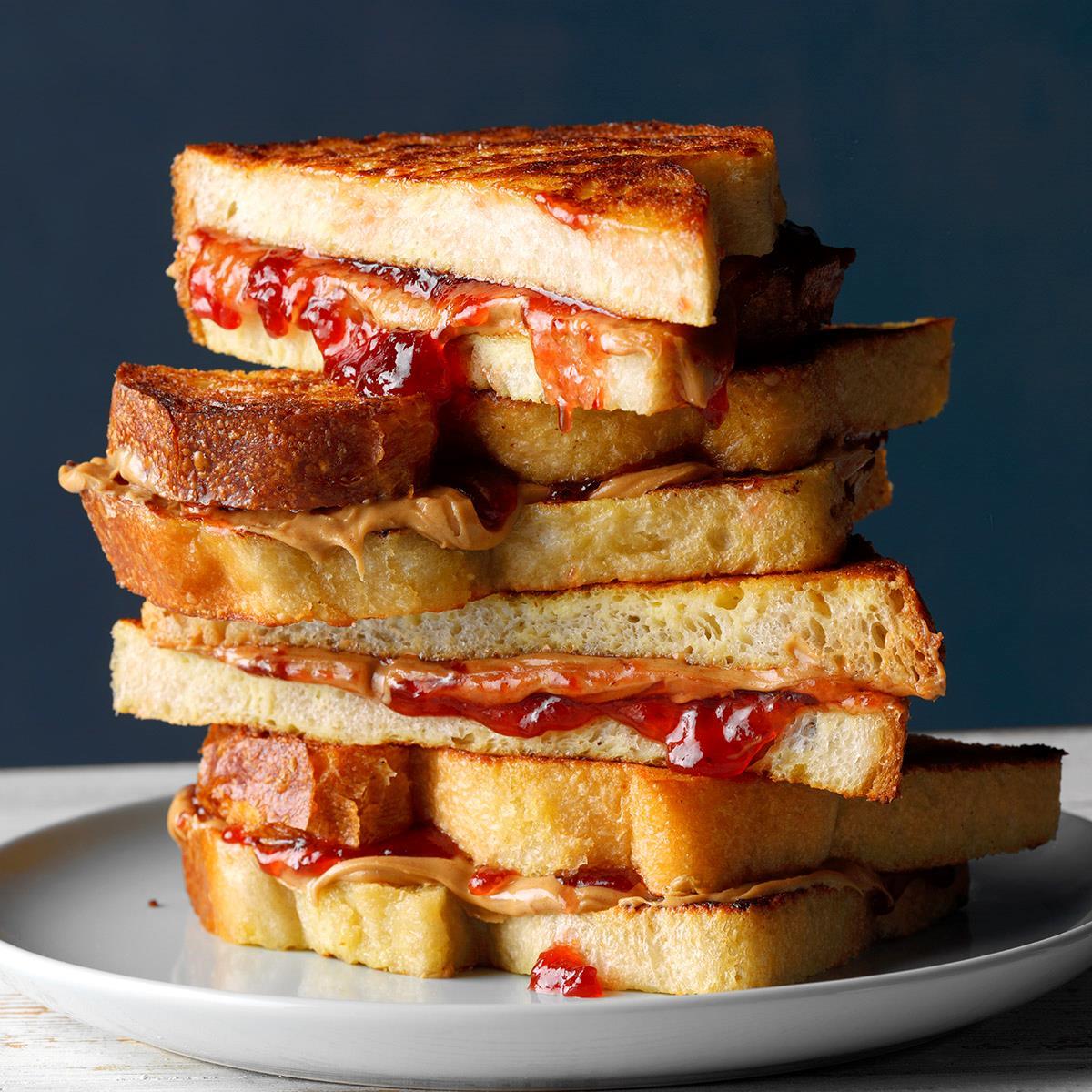 How do you make a peanut butter and jelly sandwich Peanut Butter And Jelly French Toast Recipe How To Make It Taste Of Home