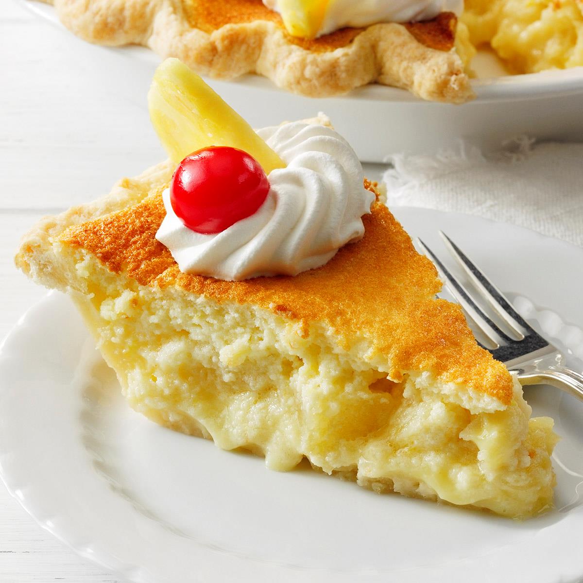 Lemon Sponge Pie with Pineapple-image
