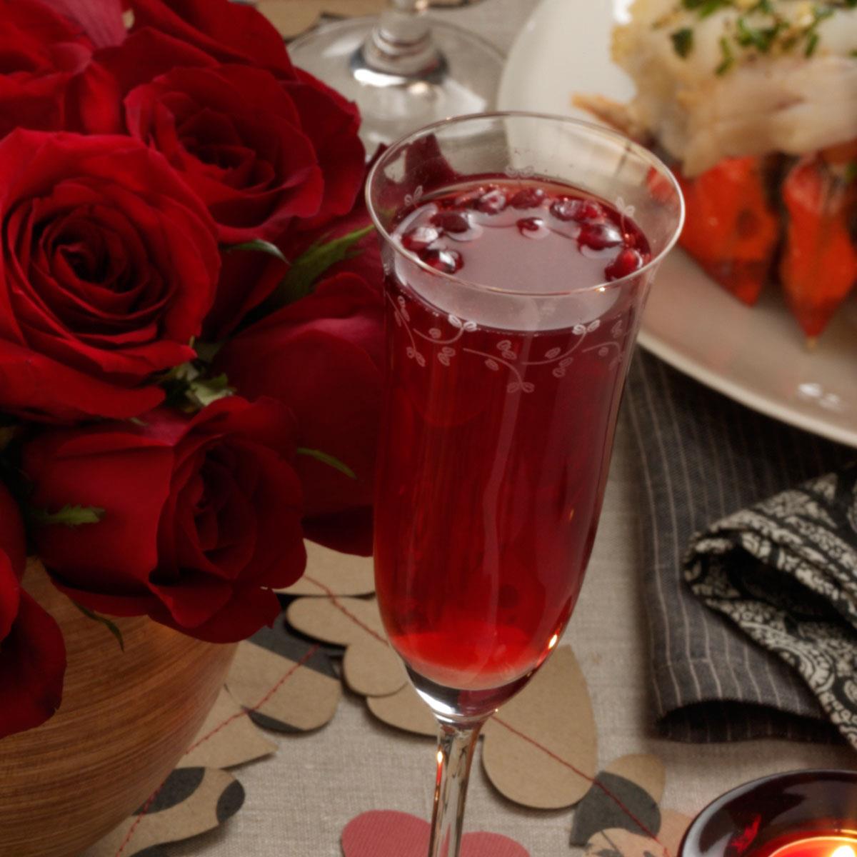 Pomegranate Champagne Cocktail image
