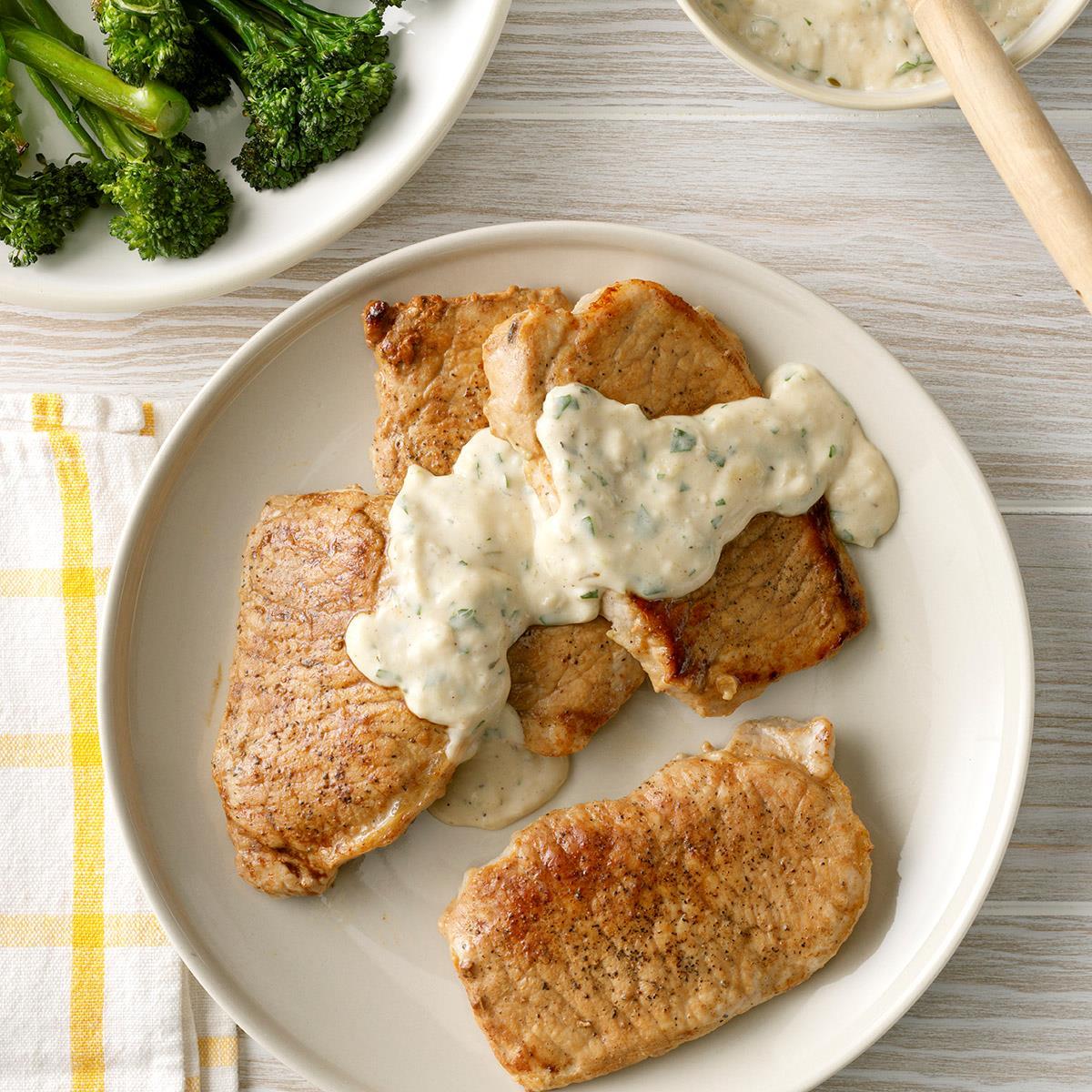Pork Chops with Parmesan Sauce-image