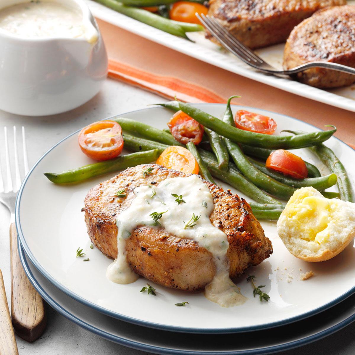 Pork Chops with Parmesan Sauce-image