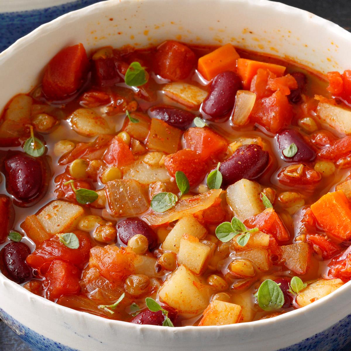 image of Potato-Lentil Stew recipe by Taste of Home