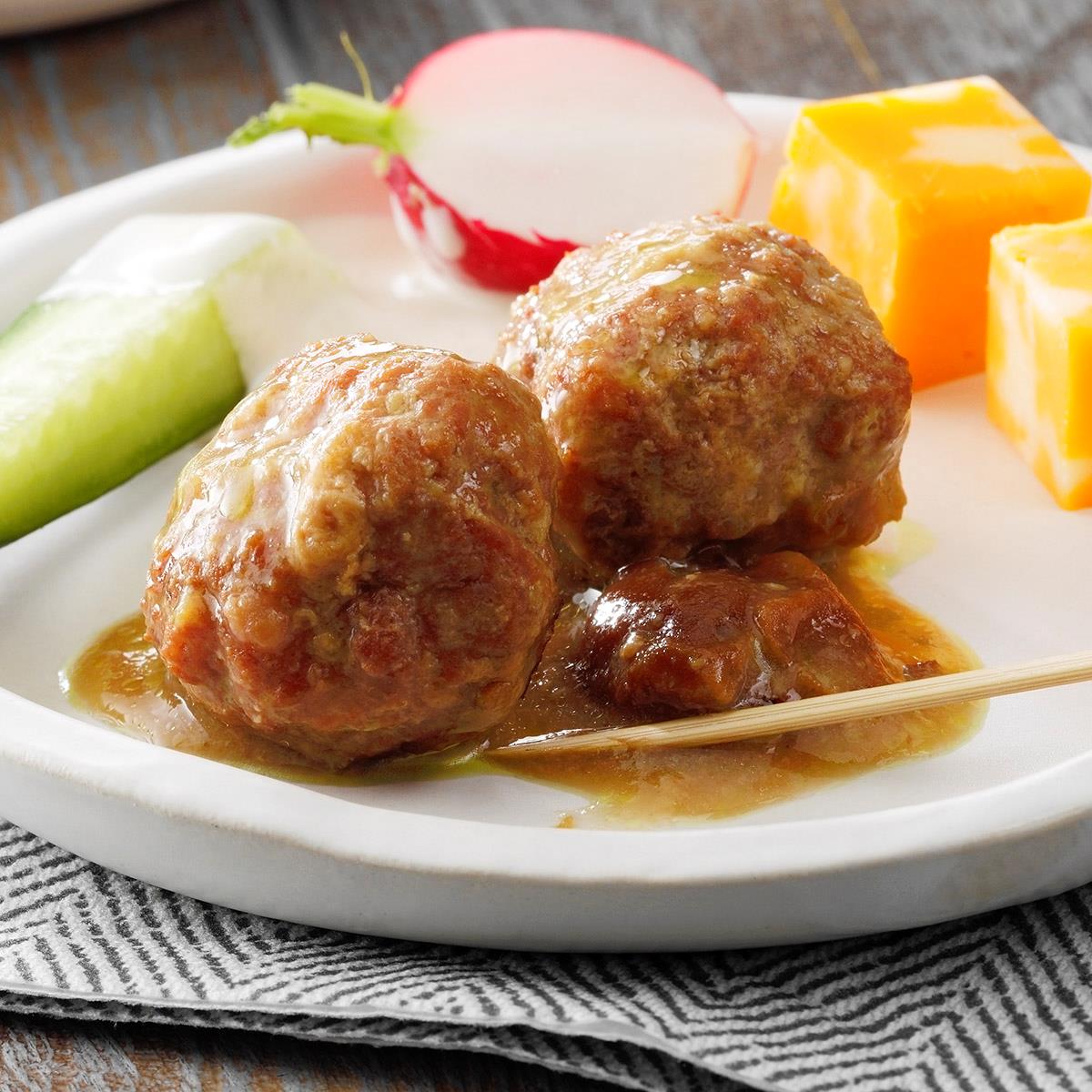 Pressure-Cooker Cherry Bourbon Ham Balls image