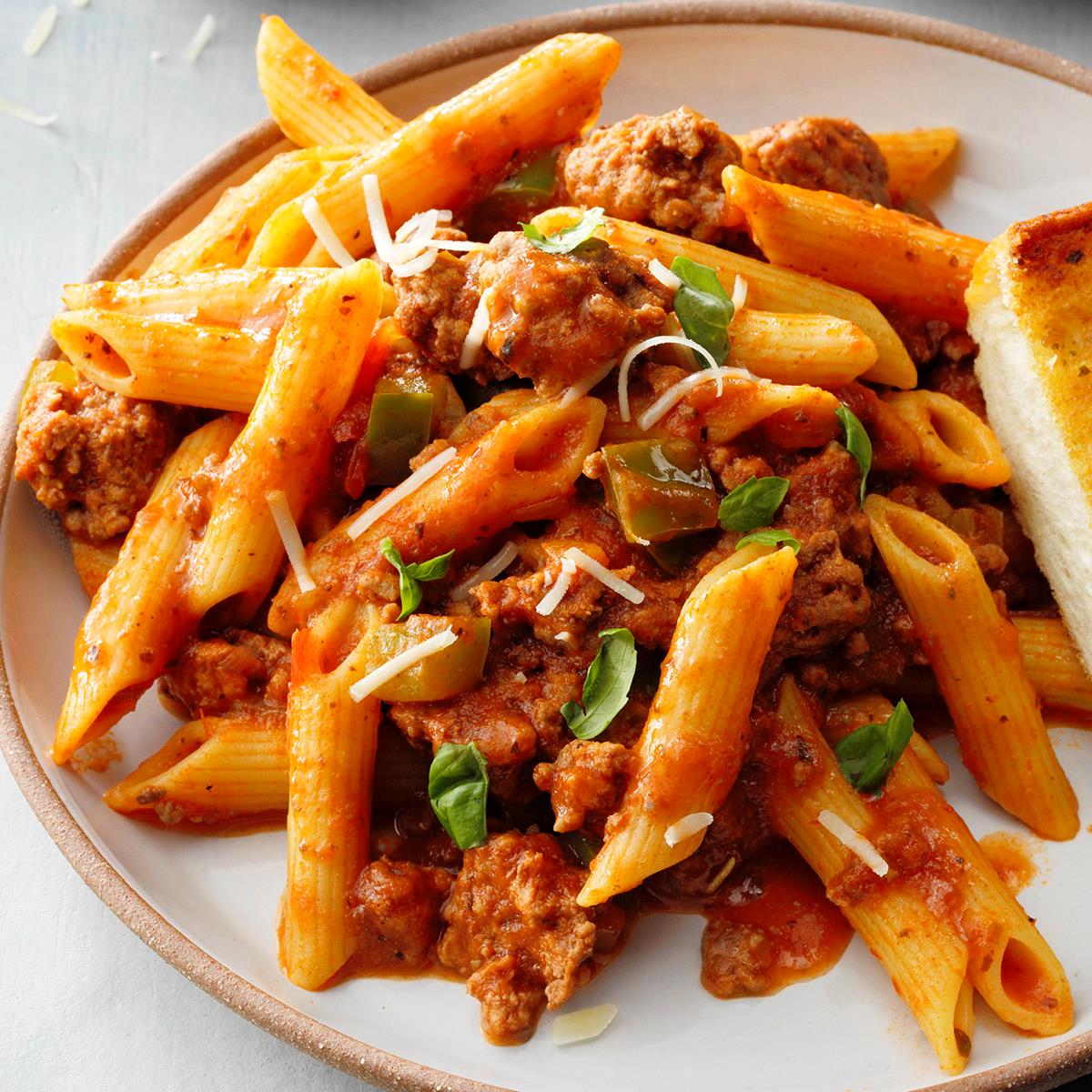 Pressure-Cooker Penne with Meat Sauce Recipe: How to Make It