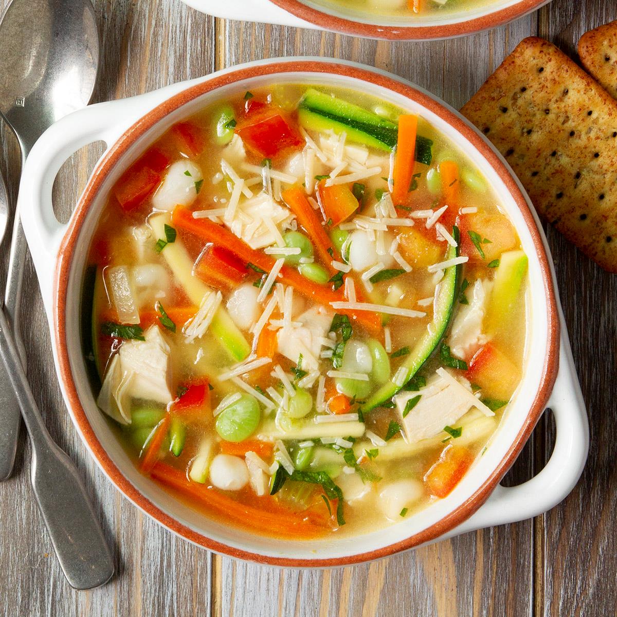 Quick and Healthy Turkey Veggie Soup image