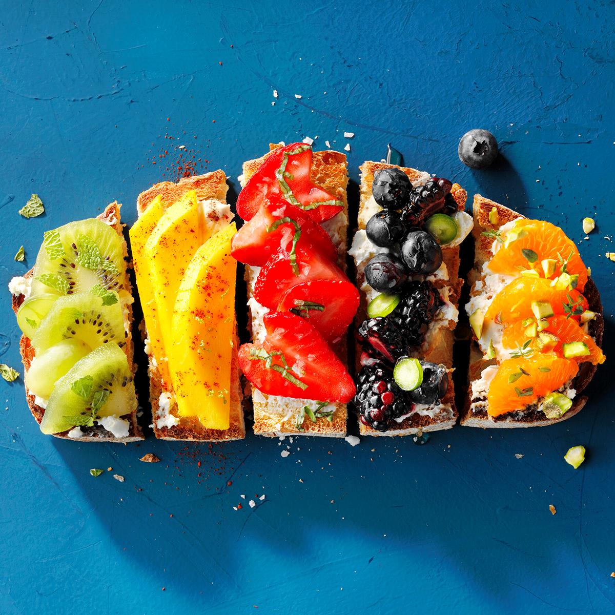 Rainbow Fruit Toast image