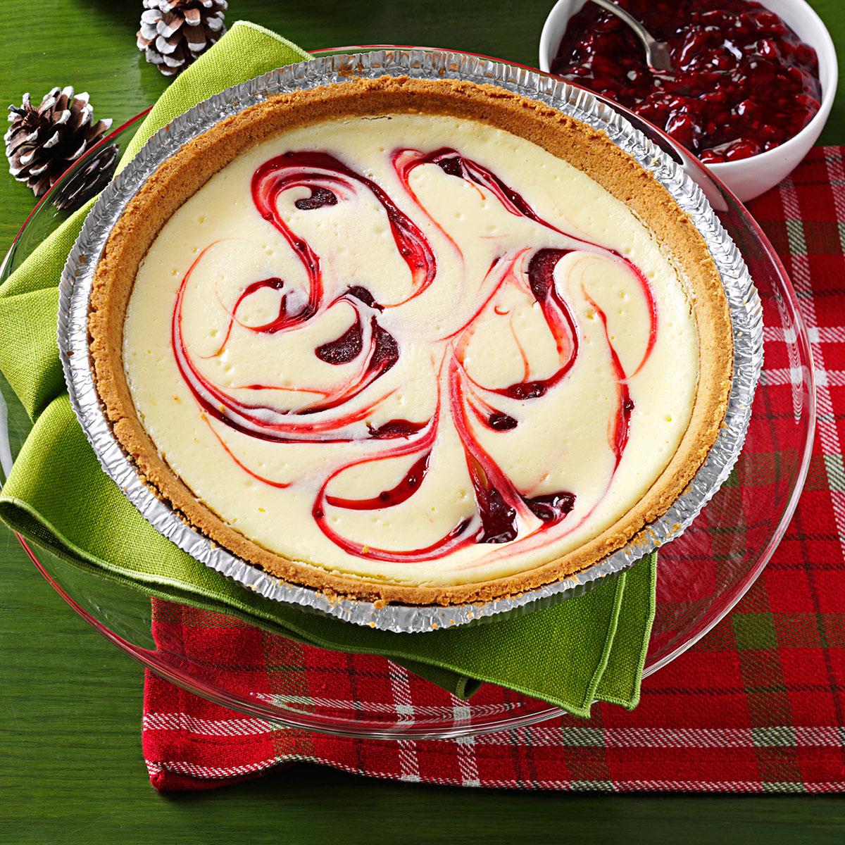 Raspberry Swirled Cheesecake Pie_image