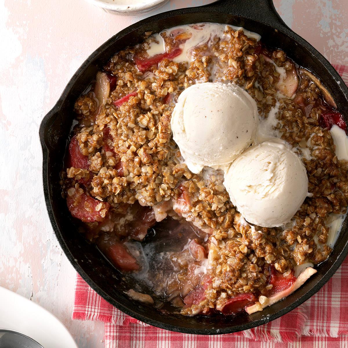 Rhubarb Crisp Recipe How To Make It Taste Of Home