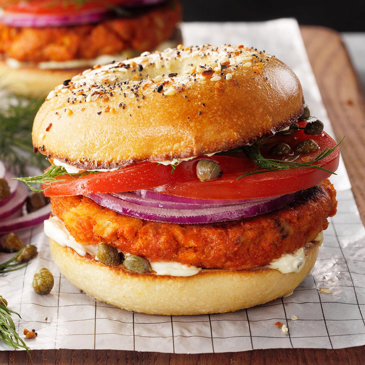 Salmon Croquette Sandwich image