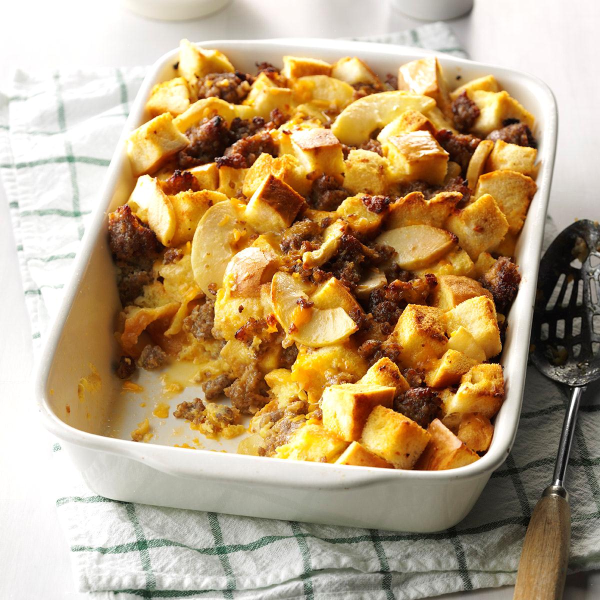 Spicy Sausage & Apple Overnight Casserole-image