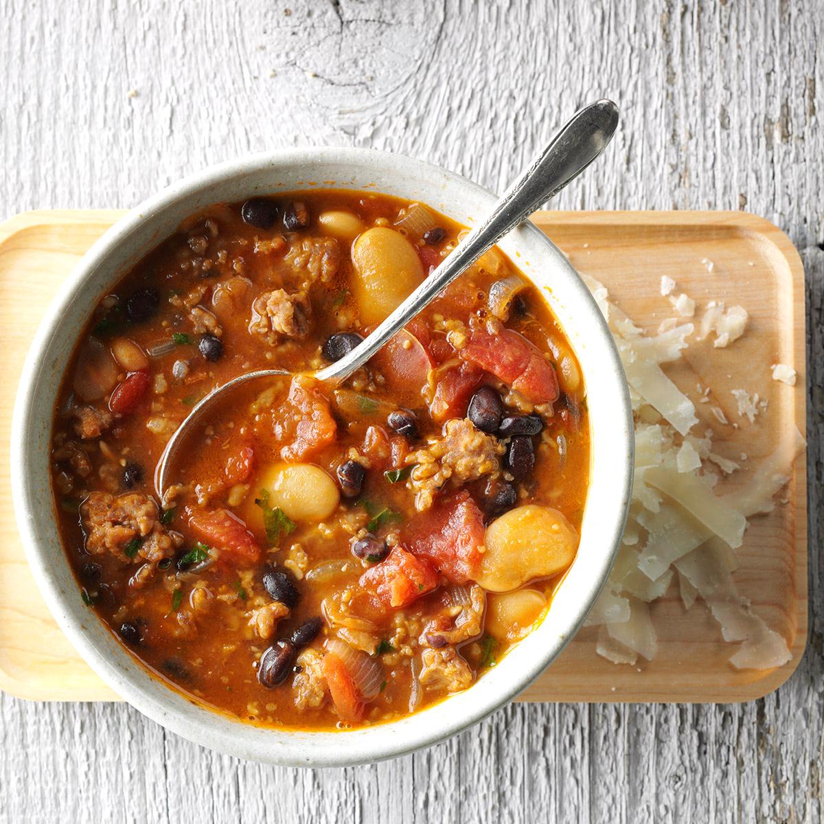 image of Sausage Bean Soup recipe by Taste of Home