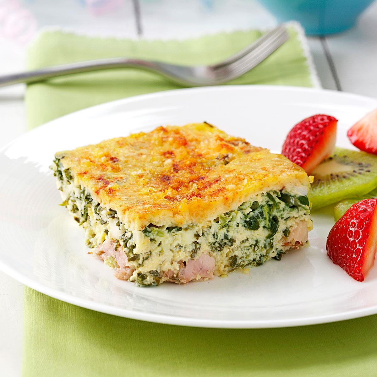 Scrambled Egg Spinach Casserole Recipe How To Make It Taste Of Home