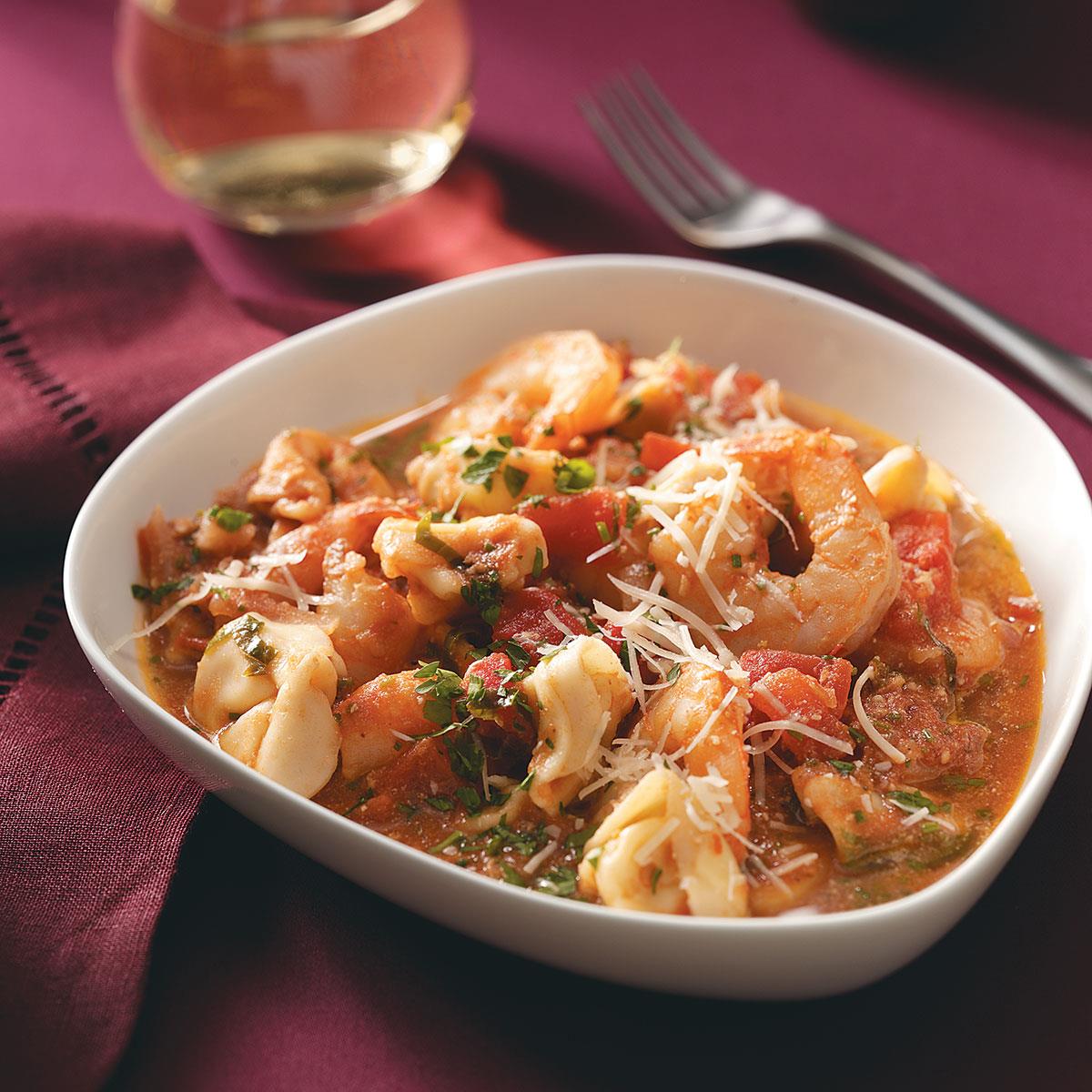 Shrimp & Tortellini in Tomato Cream for Two image