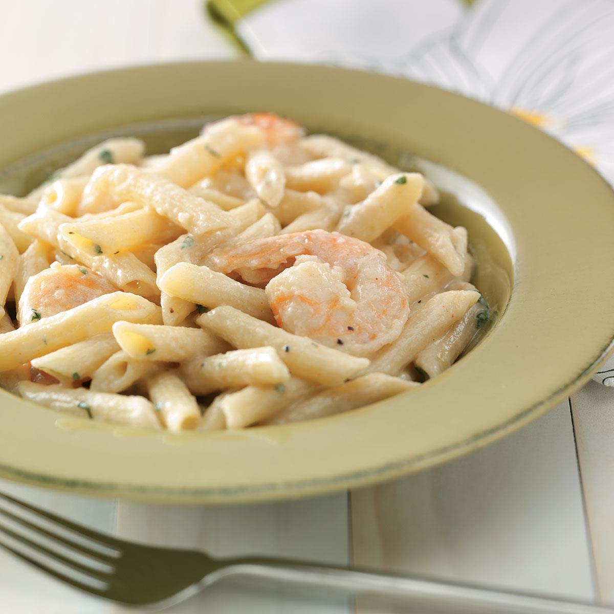 Shrimp Penne With Garlic Sauce Recipe How To Make It Taste Of Home