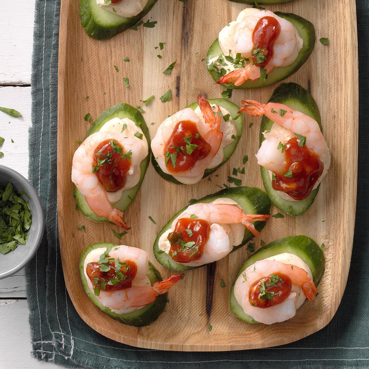 Shrimp and Cucumber Canapes image