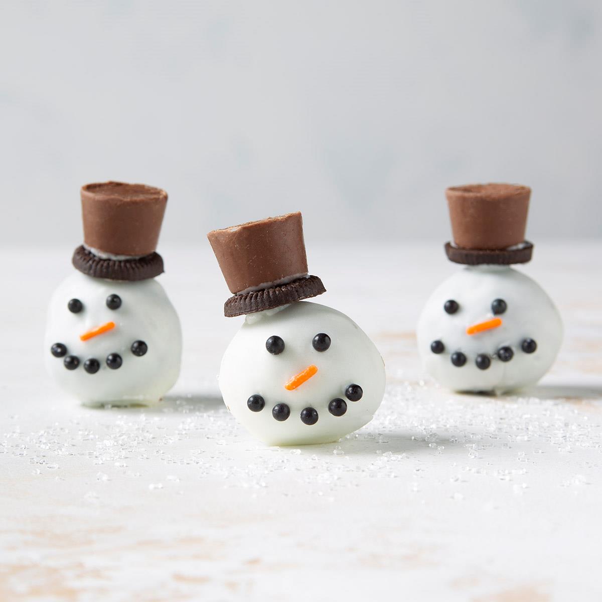 Snowman Oreo Balls Recipe How To Make It Taste Of Home