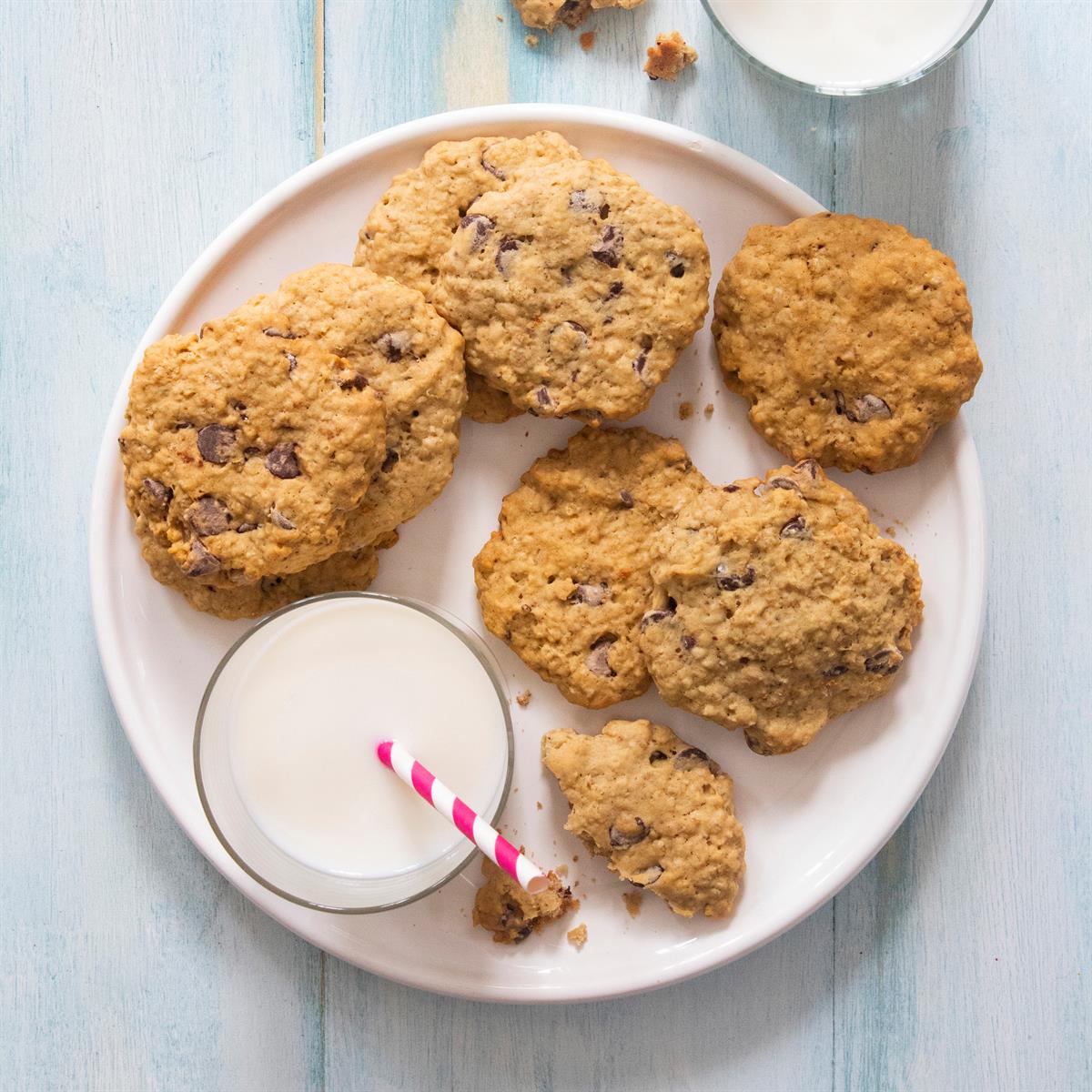 image of Sourdough Oatmeal Chocolate Chip Cookies recipe by Taste of Home