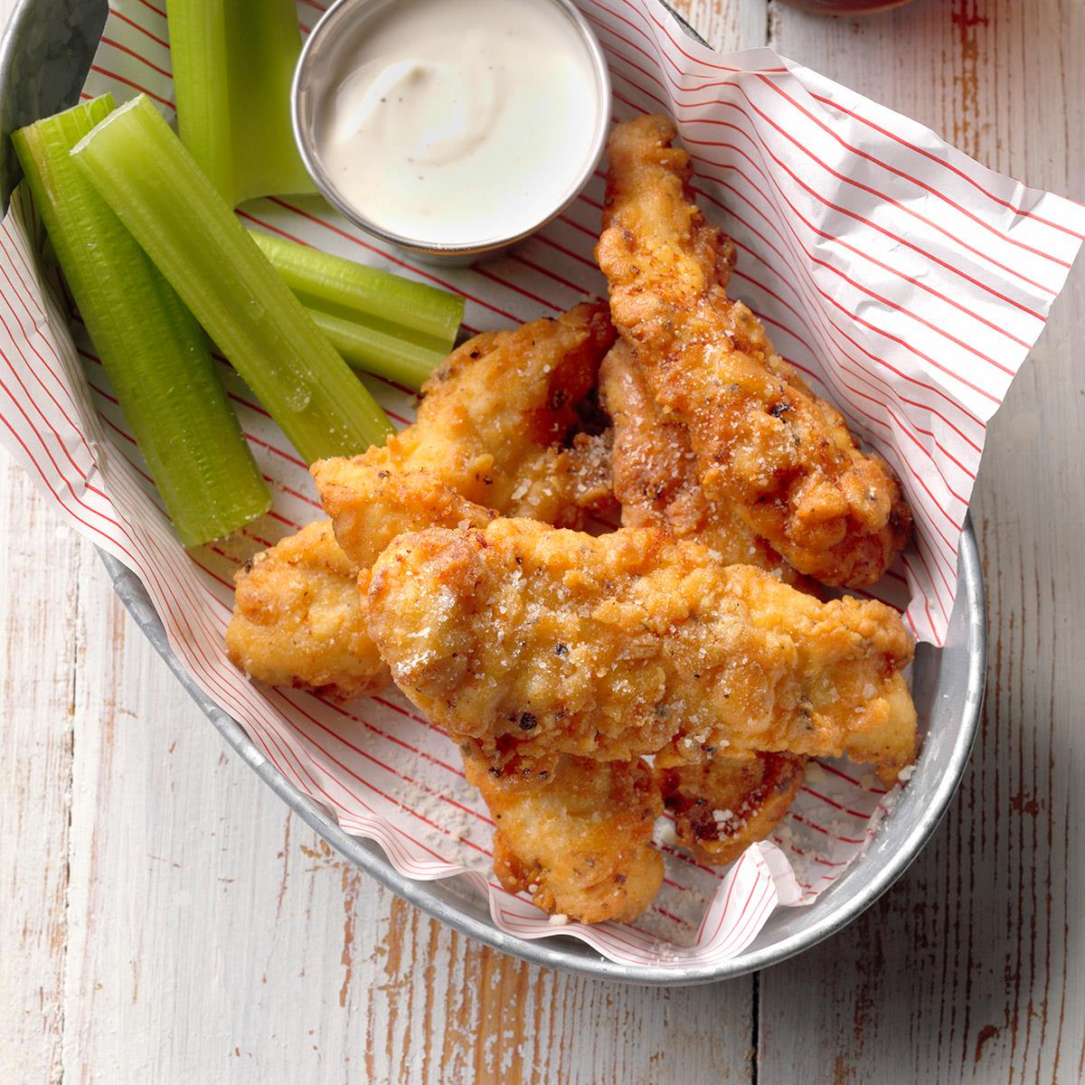 Fried Chicken Tenders With Buttermilk Secret Recipe Triple Dipped 