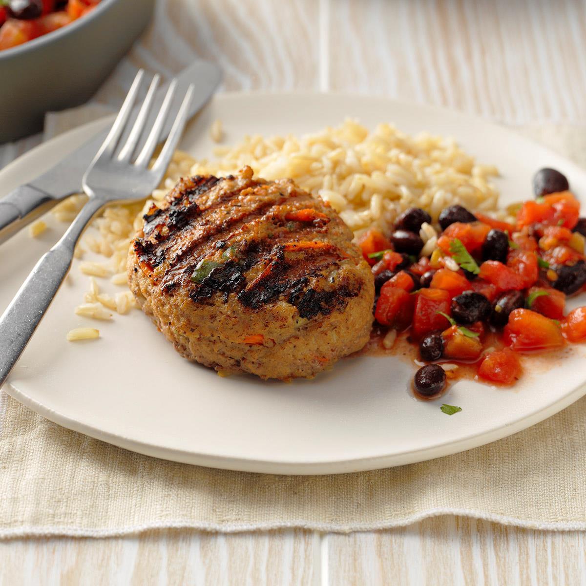 Southwest Turkey Patties with Beans_image