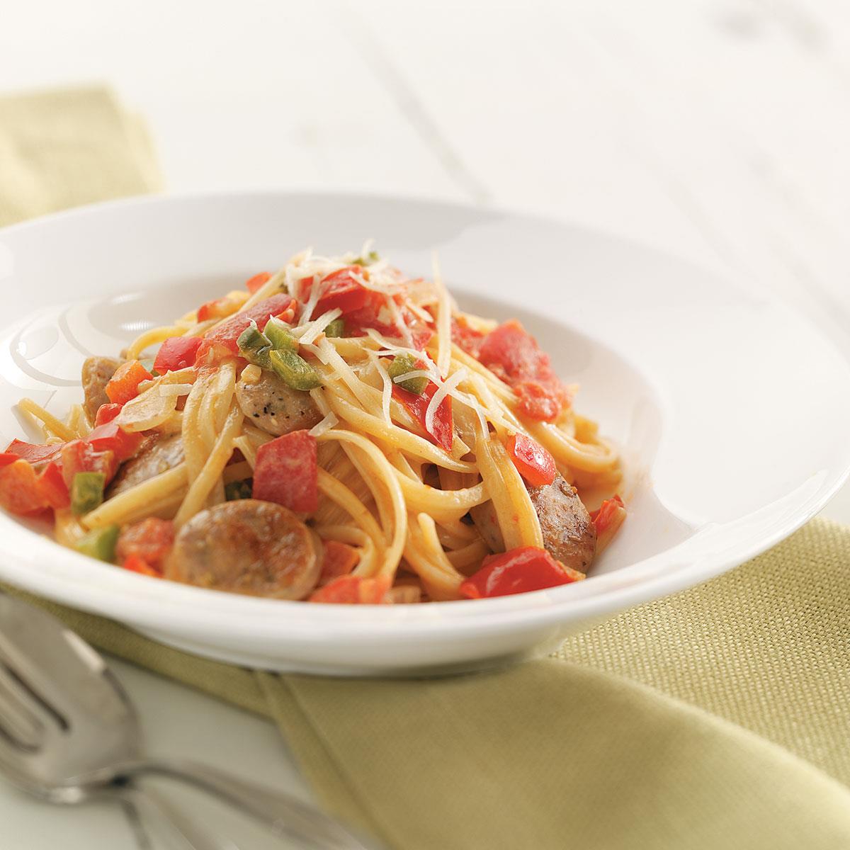 Spicy Sausage Linguine image