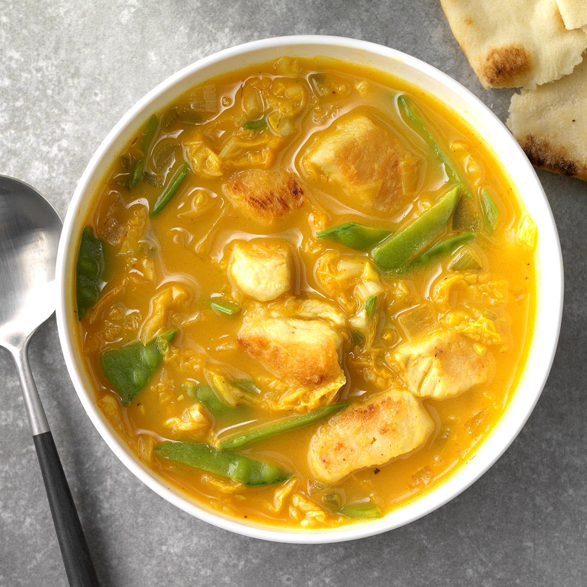 Spicy Thai Coconut Chicken Soup image