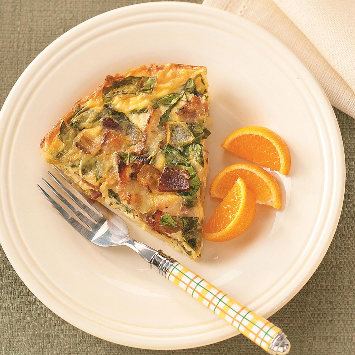 Spinach And Bacon Quiche