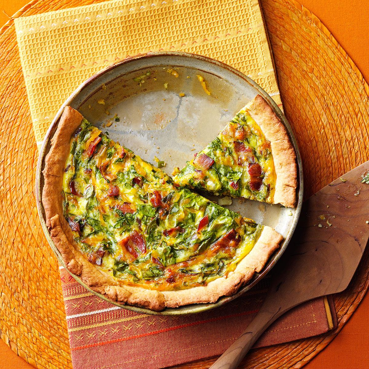 Spinach Bacon Brunch Pizza image