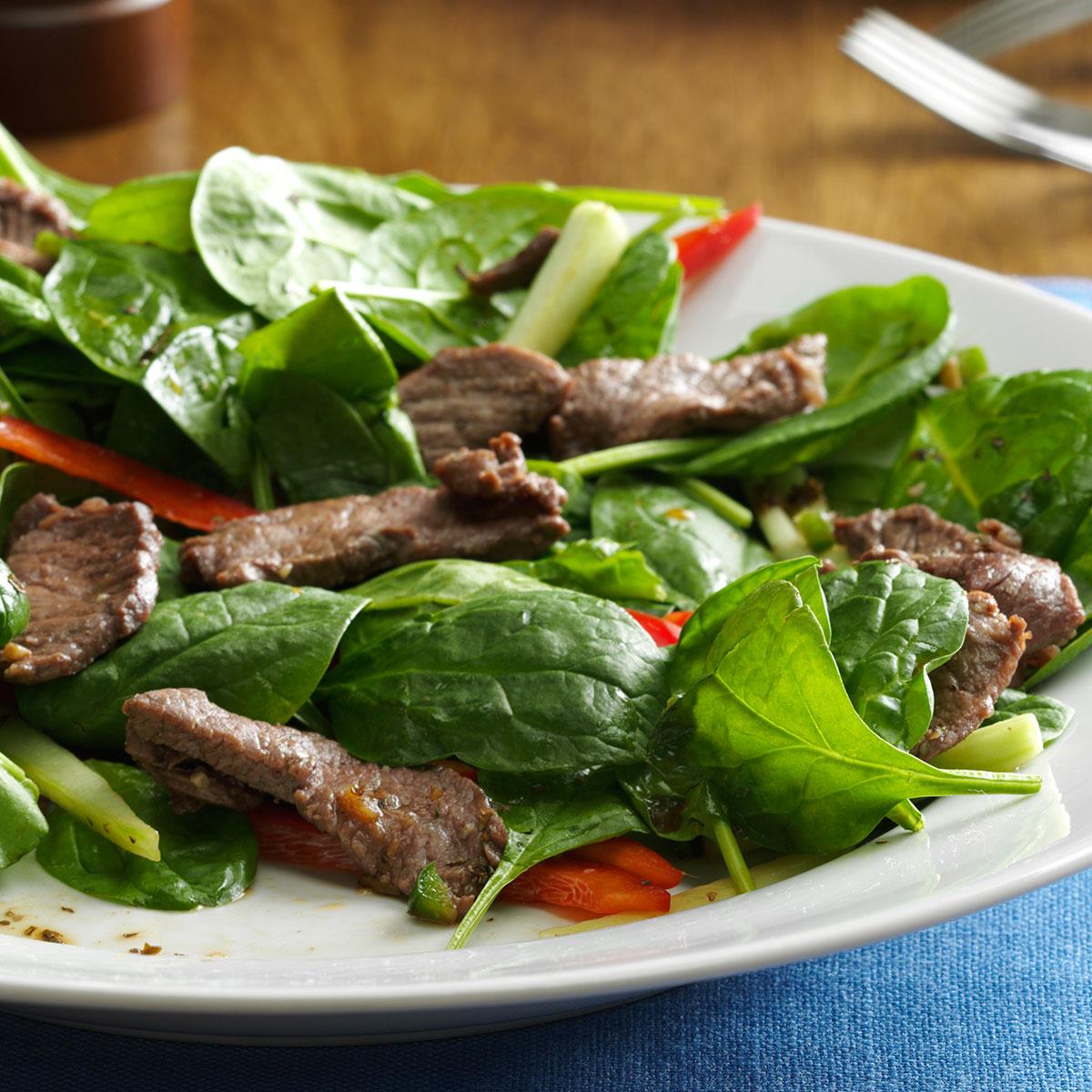 Thai Spinach Beef Salad Recipe: How to Make It | Taste of Home