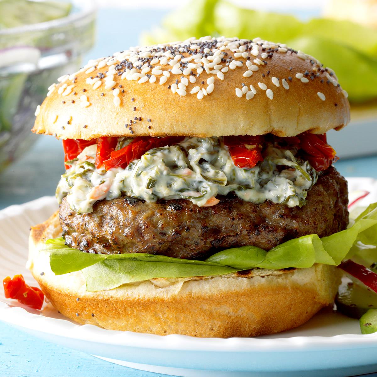 Spinach Tomato Burgers_image