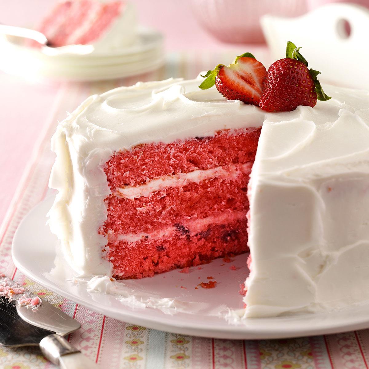 Strawberry Cake Recipe How To Make It Taste Of Home