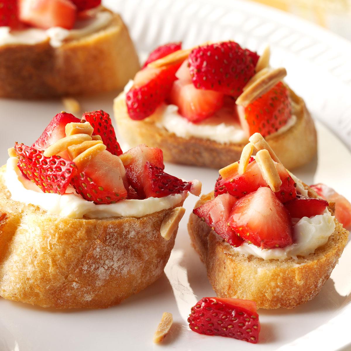 Strawberry and Cream Bruschetta image
