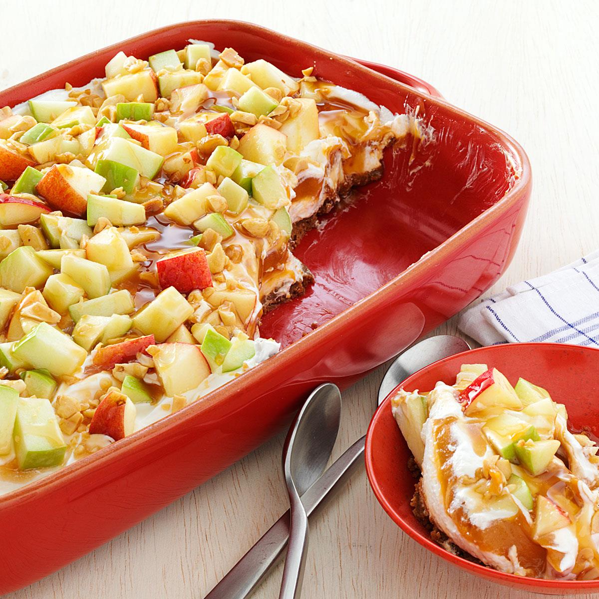 Tempting Caramel Apple Pudding with Gingersnap Crust image