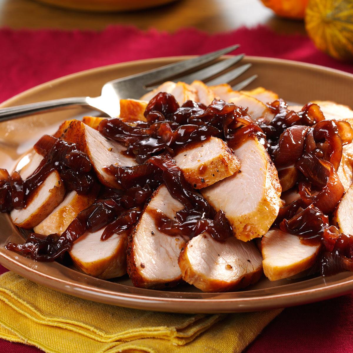 Turkey Tenderloins with Shallot Berry Sauce image