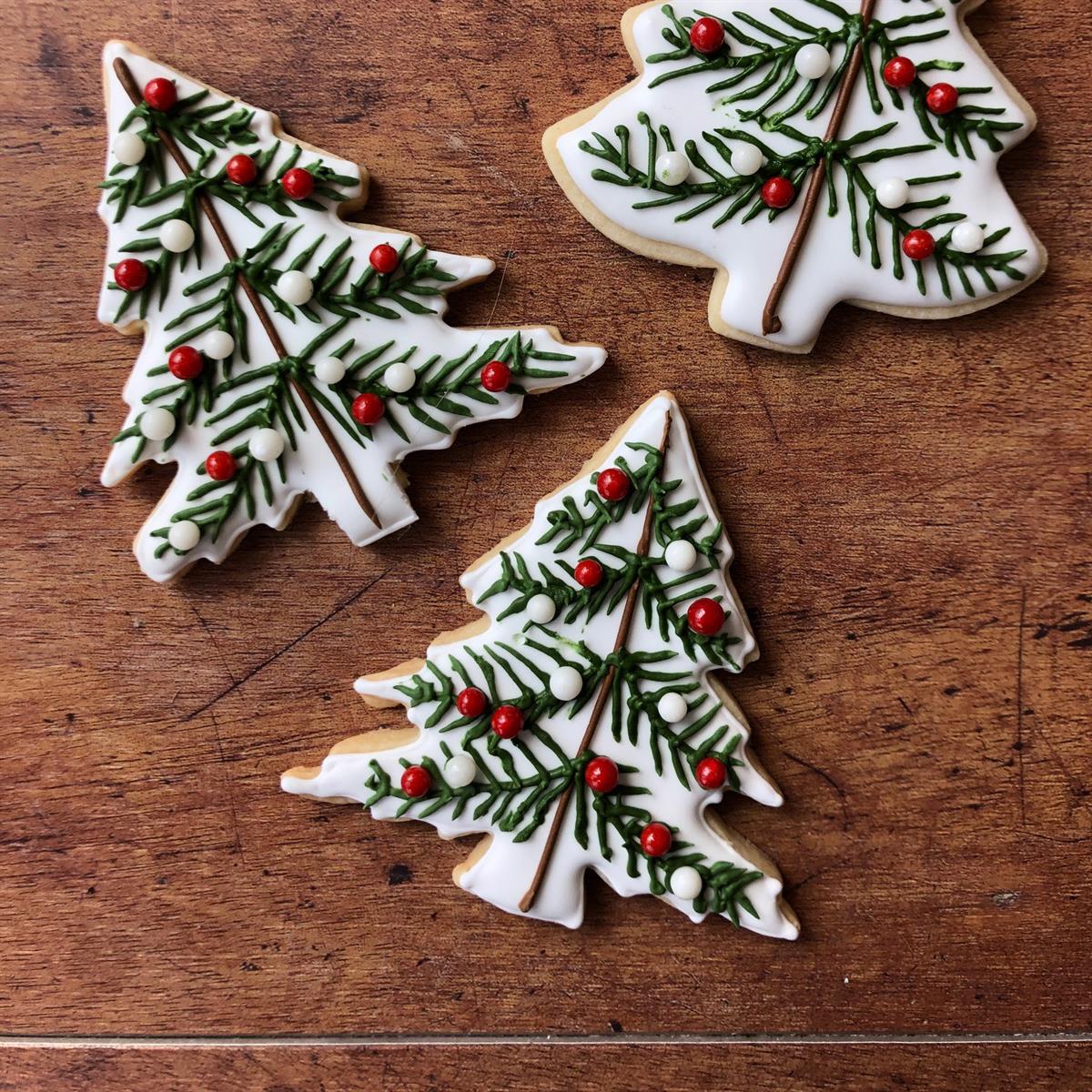 Rosemary Shortbread Christmas Tree Cookies image