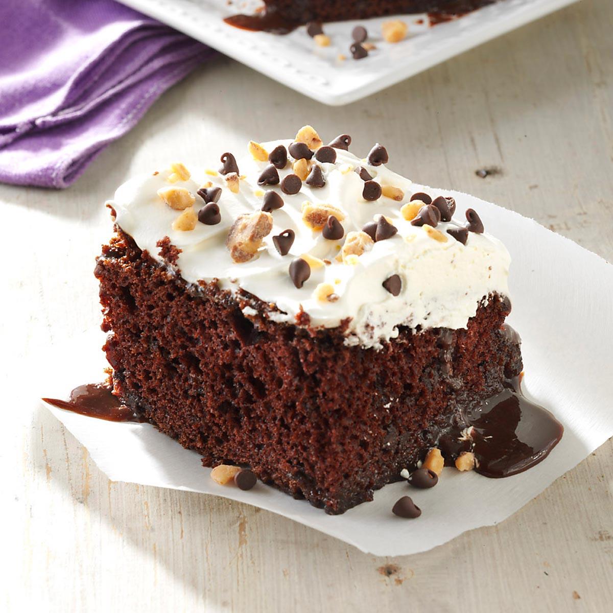 Caramel-Fudge Chocolate Cake image