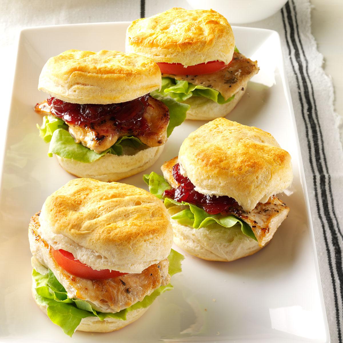 Mini Chicken Biscuit Sandwiches Recipe How To Make It Taste Of Home