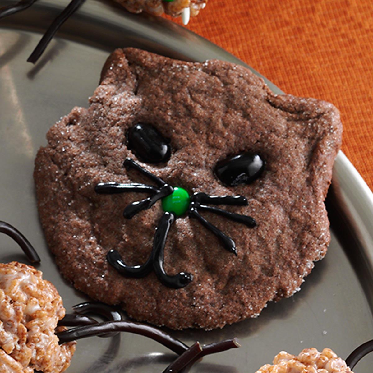 Halloween Black Cat Cookies image