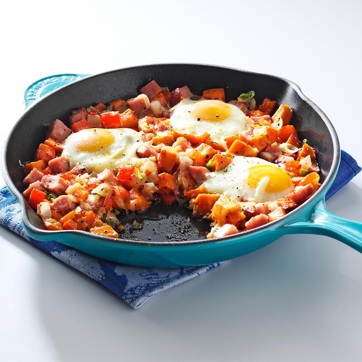 image of Sweet Potato and Ham Hash recipe by Taste of Home