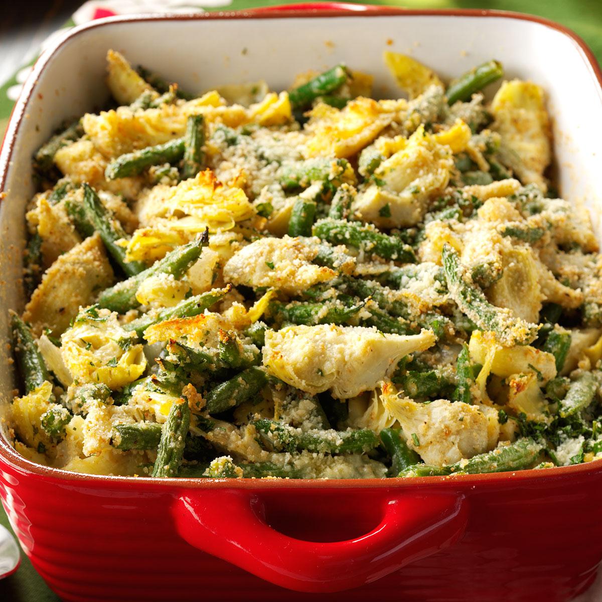 Italian Artichoke Green Bean Casserole Recipe How To Make It Taste Of Home