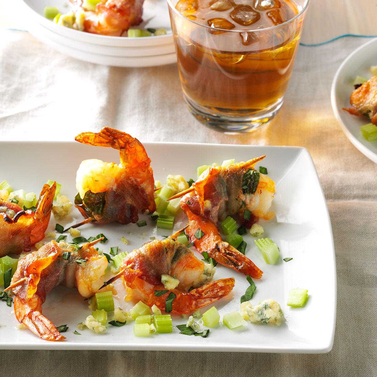 Bacon-Wrapped Blue Cheese Shrimp image