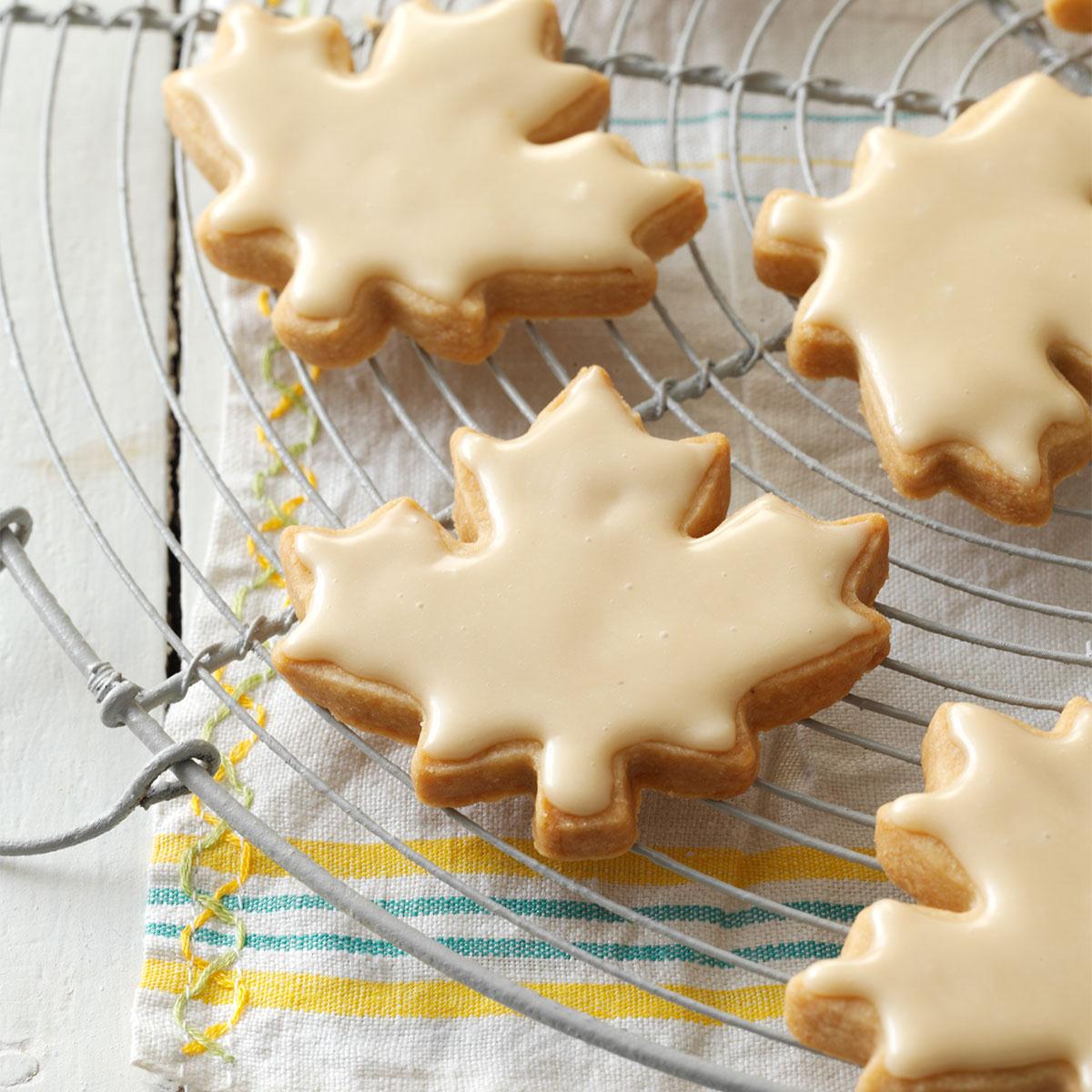 Glazed Maple Shortbread Cookies image